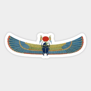Winged scarab Egyptian god Khnum Sticker